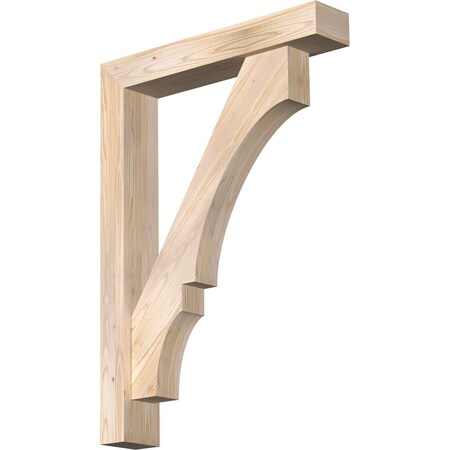 Ekena Millwork Balboa Block Smooth Bracket w/ Offset Brace, Douglas Fir, 5 1/2"W x 30"D x 42"H BKT0604X30X42BOA05SDF